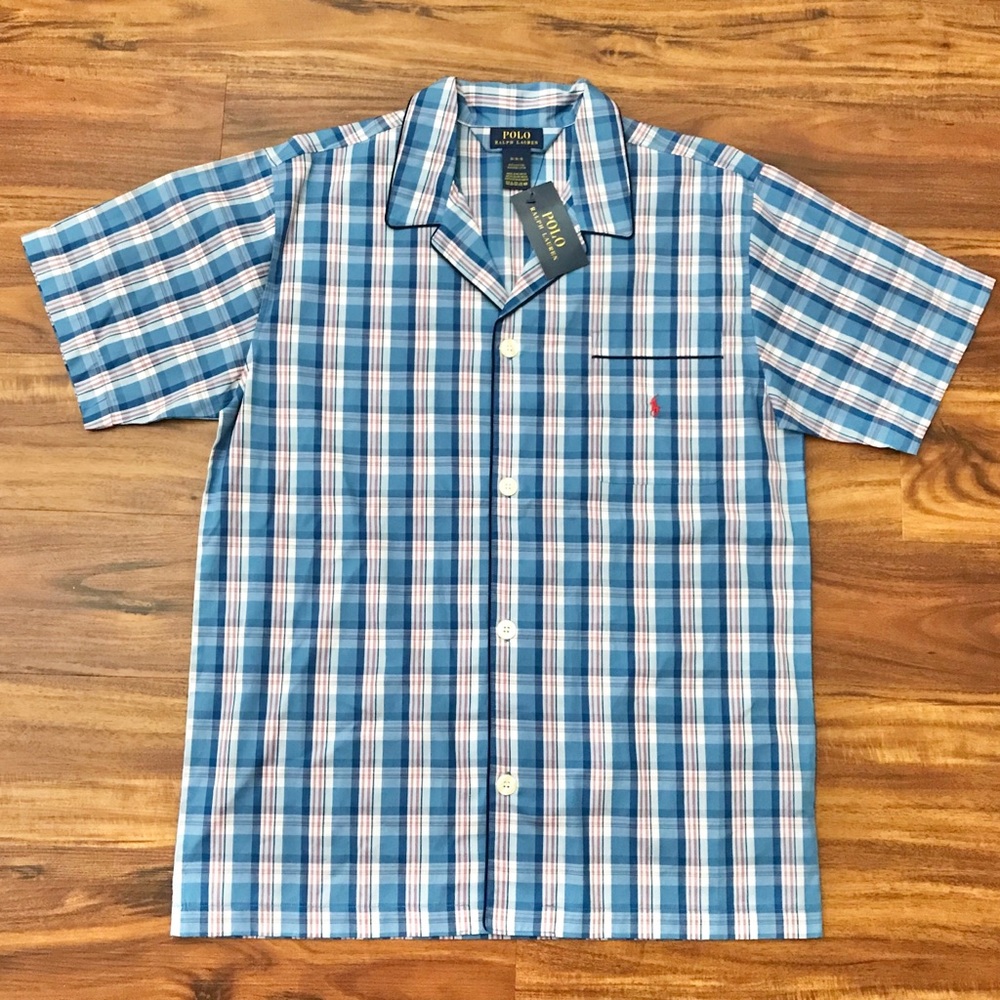 NWT Men’s Polo Ralph Lauren Plaid Pajama Top